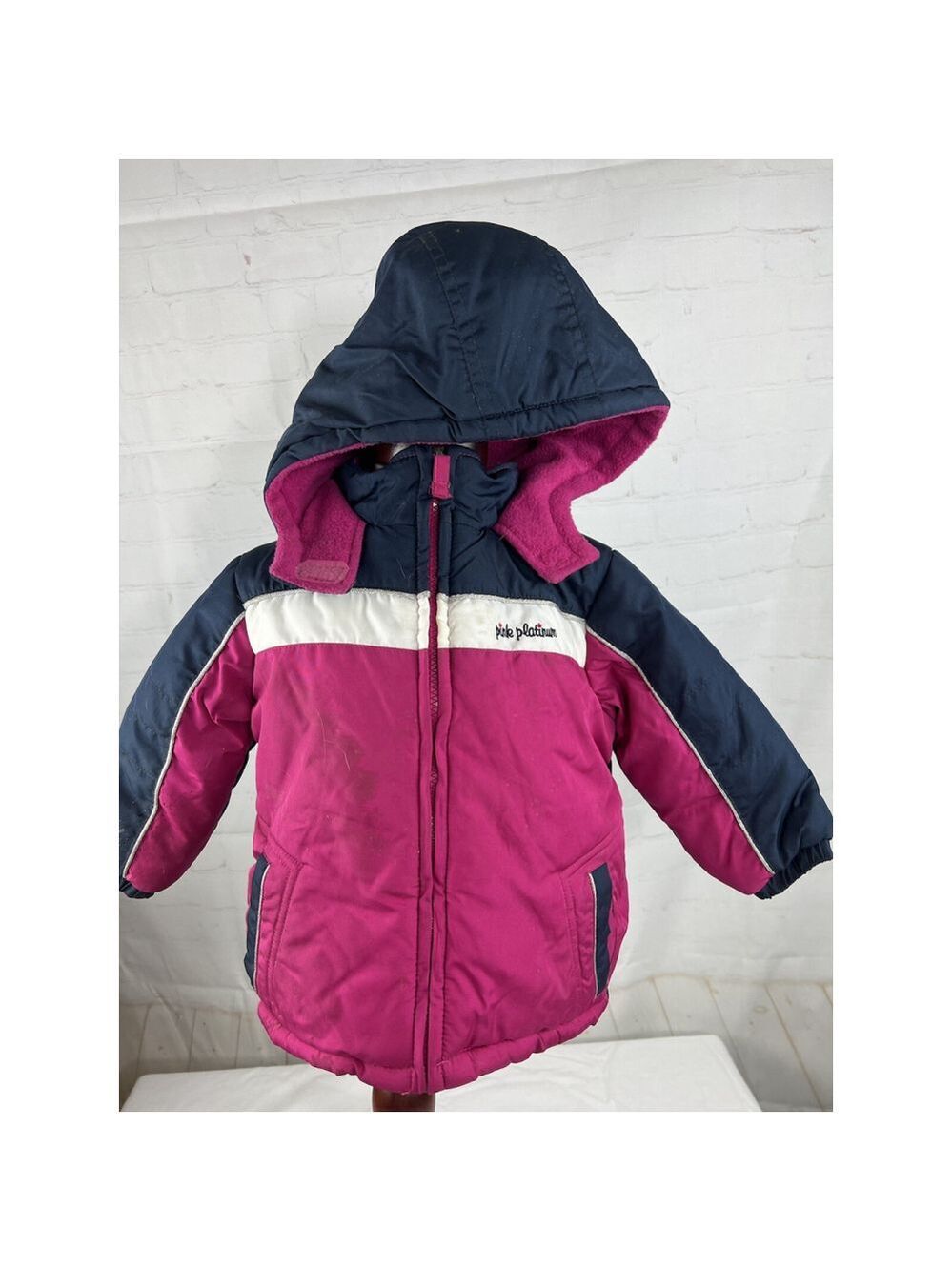 Girls Pink Platinum Winter Jacket 24months